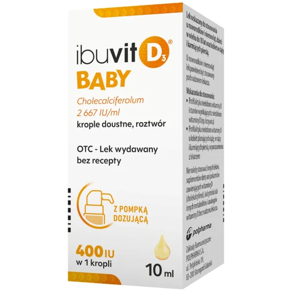 Ibuvit D3 Baby, krople doustne, roztwór, 10 ml