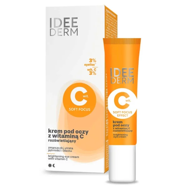 Idee Derm Rozświetlający krem pod oczy z witaminą C, 15 ml