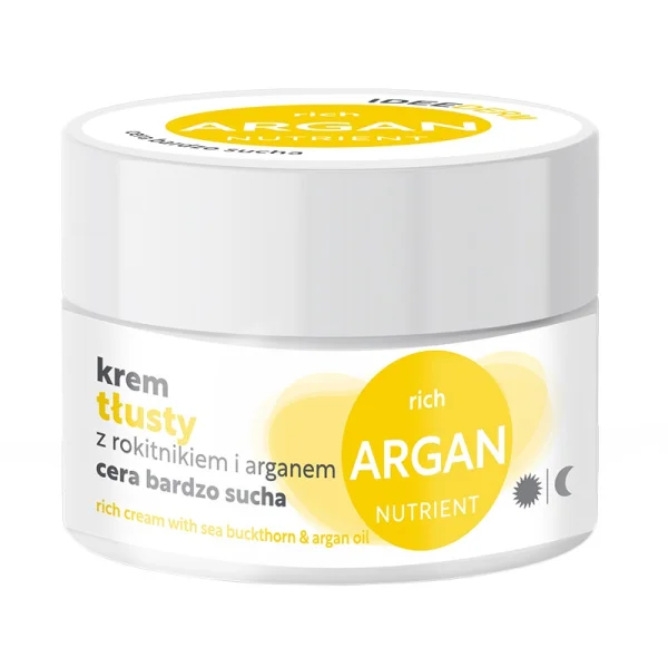 Idee Derm, tłusty krem z rokitnikiem i olejem arganowym, 50 ml