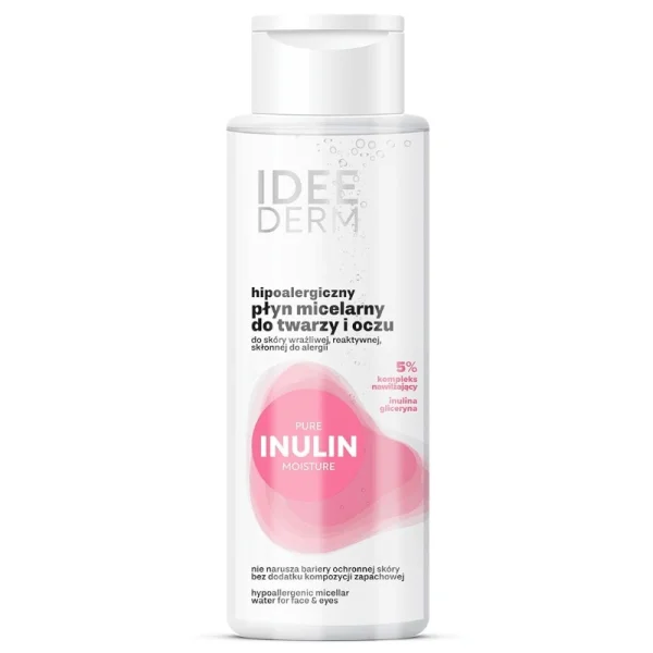 Idee Derm, hipoalergiczny płyn micelarny do twarzy i oczu, 400 ml
