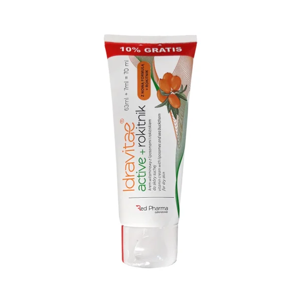 Idravitae Active + Rokitnik, krem witaminowy z liposomami i rokitnikiem do skóry suchej, 63 ml + 7 ml gratis