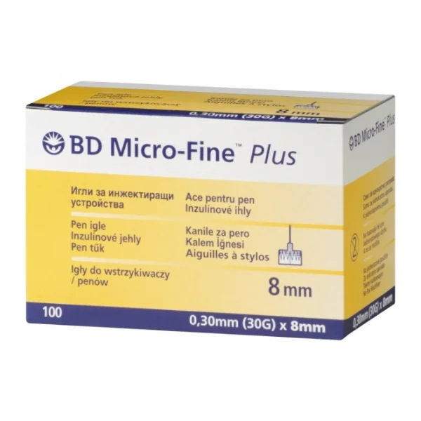Micro-Fine Plus 30G 0,30 x 8 mm, igła insulinowa, 100 sztuk