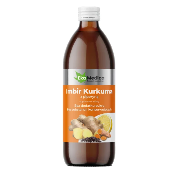 EkaMedica Imbir Kurkuma z Piperyną, sok, 500 ml