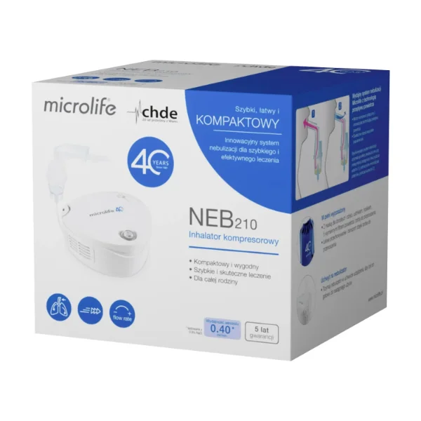 Microlife NEB 210, inhalator kompresorowy dla dzieci i dorosłych, kompaktowy