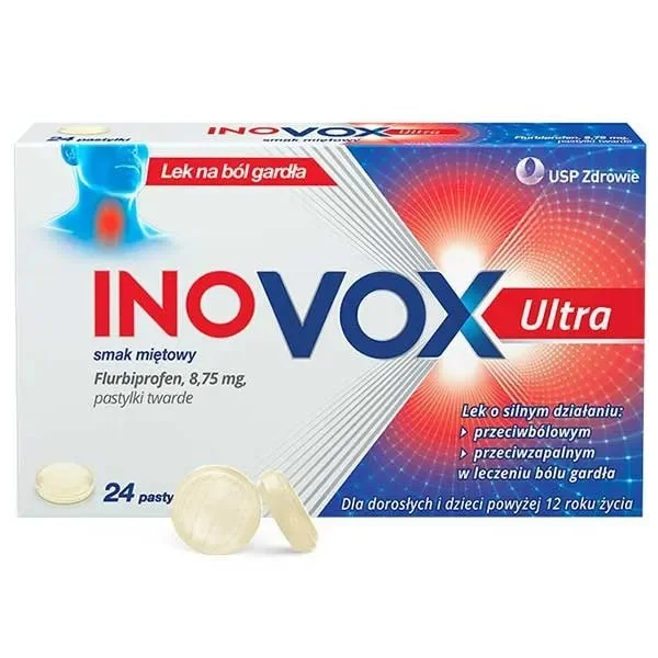 Inovox Ultra 8,75 mg, smak miętowy, 24 pastylki do ssania