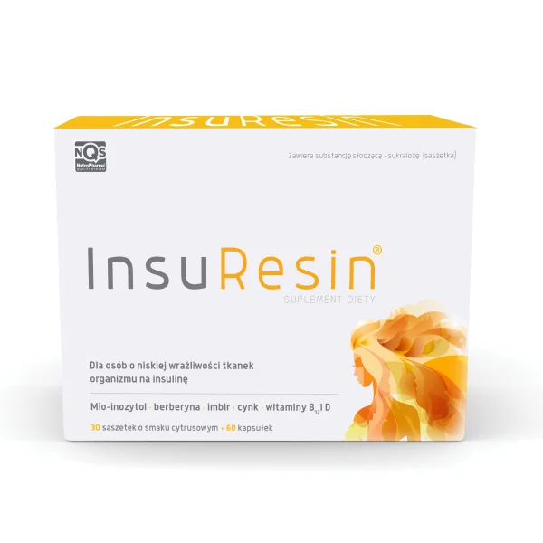 InsuResin, smak cytrusowy, 30 saszetek + 60 kapsułek
