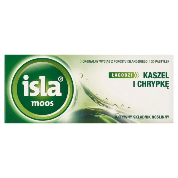 Isla - Moos, pastylki do ssania na kaszel i chrypkę, 30 sztuk