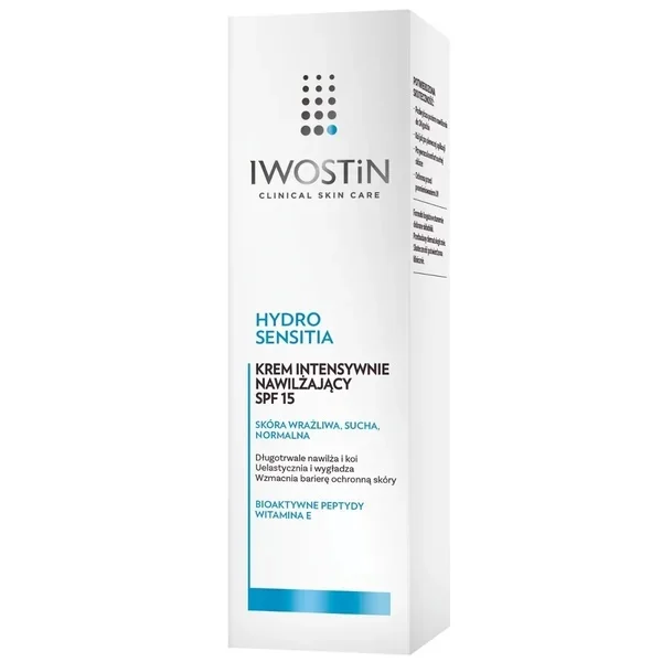 Iwostin Hydro Sensitia, krem intensywnie nawilżający, skóra sucha i wrażliwa, SPF15, 50 ml