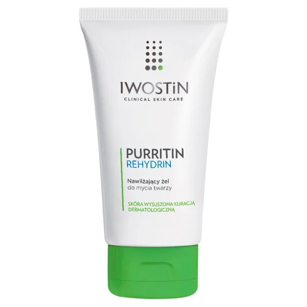 Iwostin Purritin Rehydrin, nawilżający żel do mycia twarzy, 150 ml