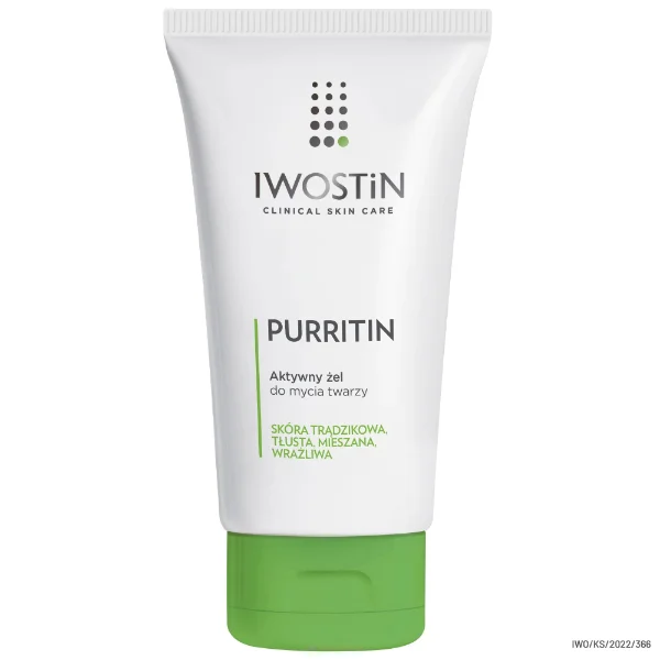 Iwostin Purritin, aktywny żel do mycia twarzy, 150 ml