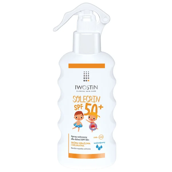 Iwostin Solecrin, spray ochronny dla dzieci, SPF50+, 175 ml