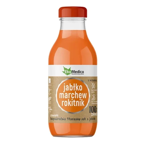 Ekamedica Sok jabłko, marchew, rokitnik, 300 ml