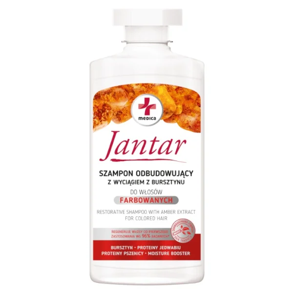 Jantar medica, Szampon odbudowujący z wyciągiem z bursztynu, 330 ml