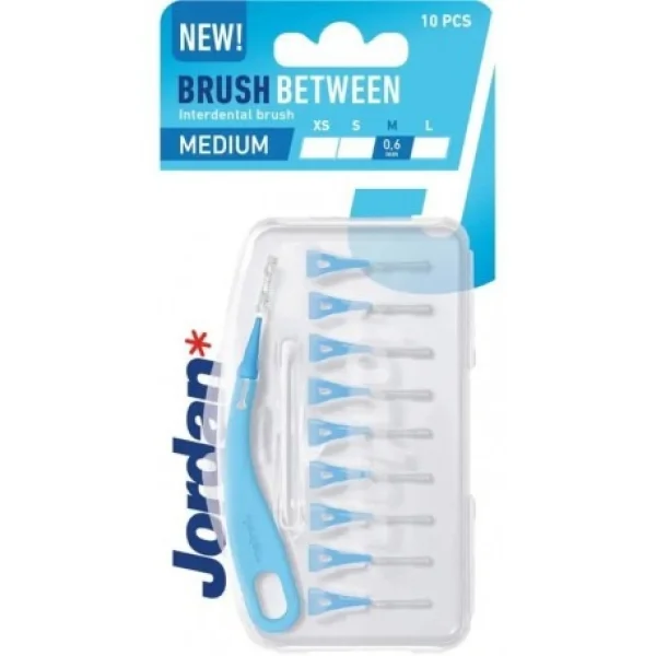 Jordan Clinic Brush Between, szczoteczka do przestrzeni międzyzębowych, 0,6 mm rozmiar M, 10 sztuk
