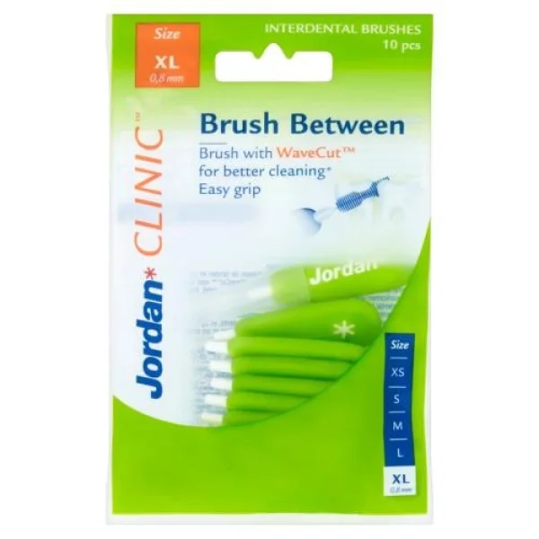 Jordan Brush Between, szczoteczki do przestrzeni międzyzębowych, rozmiar XL, 10 sztuk