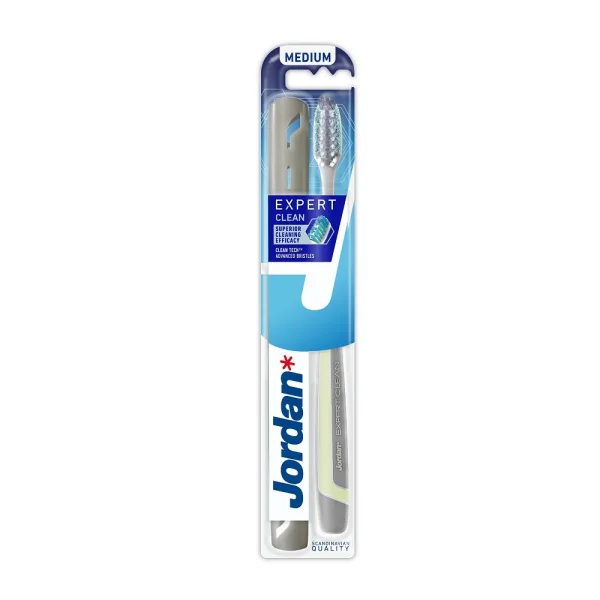 Jordan Expert Clean, szczoteczka do zębów, medium, mix kolorów, 1 sztuka
