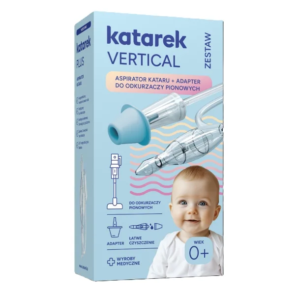 Katarek Vertical, aspirator do kataru + adapter do odkurzaczy pionowych, od urodzenia, 1 sztuka