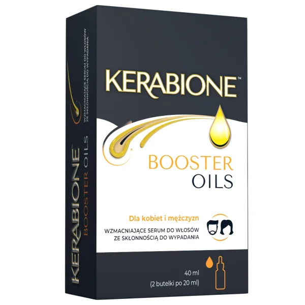 Kerabione Booster Oils, wzmacniające serum do włosów ze skłonnością do wypadania, 2 x 20 ml