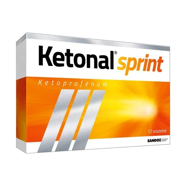 Ketonal Sprint 25 mg, granulat do sporządzenia roztworu doustnego, 12 saszetek