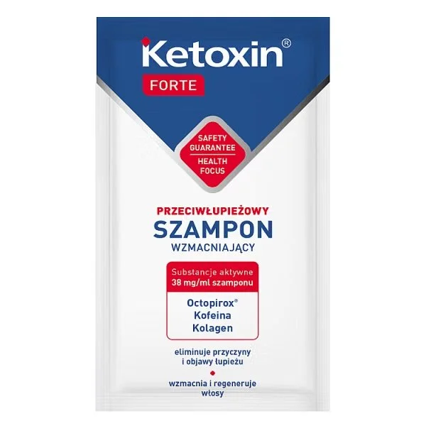 Ketoxin Forte, Wzmacniający szampon przeciwłupieżowy 6 ml, 1 saszetka
