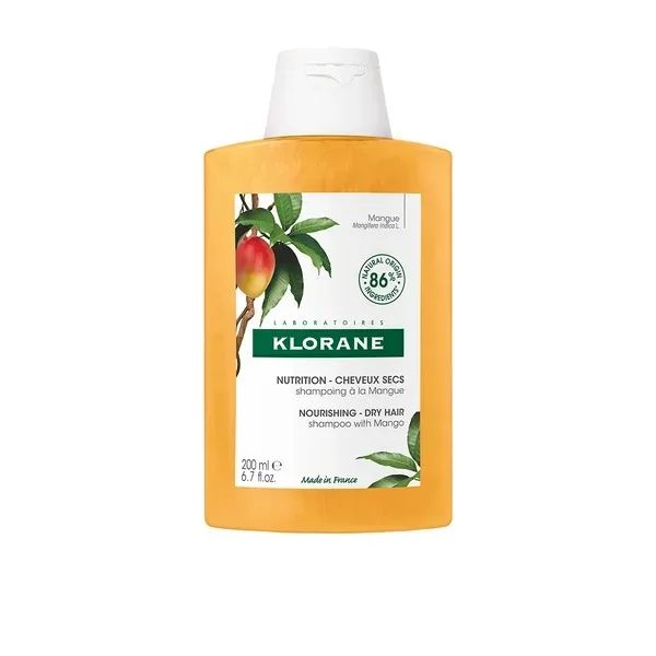 Klorane Szampon odżywczy do włosów suchych z Mango, 200 ml