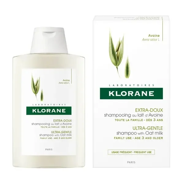Klorane, ultrałagodny szampon na bazie mleczka z owsa, 200 ml