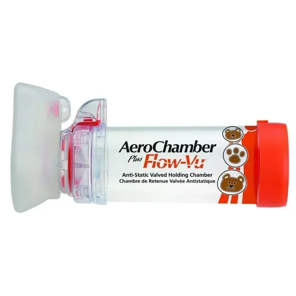 AeroChamber Plus Flow-Vu, komora inhalacyjna z maską dla niemowląt, 0-18 miesiący, Small, 1 sztuka