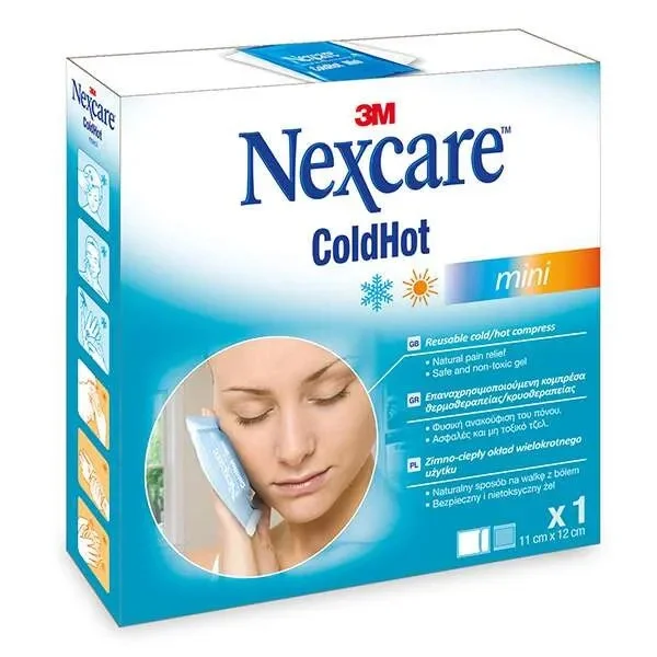 Nexcare ColdHot Mini, okład żelowy ciepło-zimno, 11 cm x 12 cm, 1 sztuka