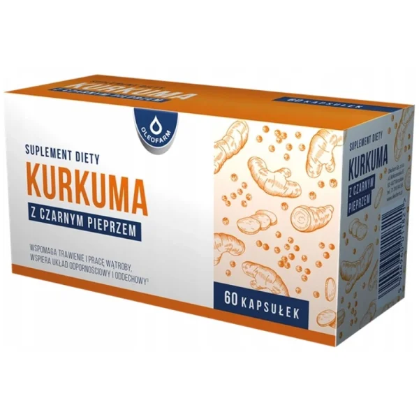 Oleofarm Kurkuma z czarnym pieprzem, 60 kapsułek