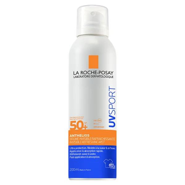 La Roche-Posay Anthelios UVsport, niewidoczna mgiełka ochronna, SPF 50+, 200 ml