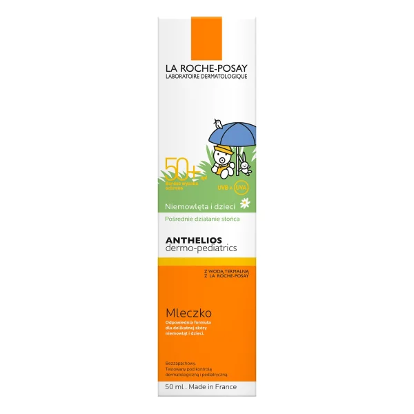 La Roche-Posay Anthelios Dermo-Pediatrics, mleczko ochronne do twarzy i ciała od 6 miesiąca, SPF 50+, 50 ml