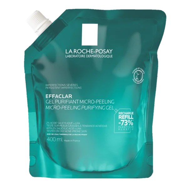 La Roche-Posay Effaclar, micro-peeling żel, zapas, 400 ml