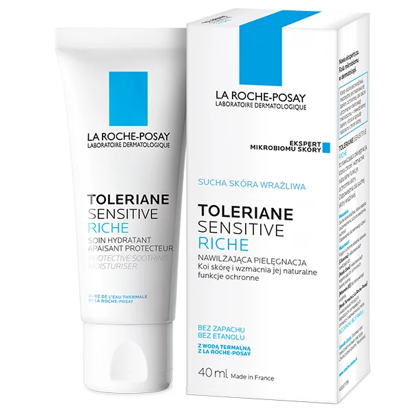 La Roche-Posay Toleriane Sensitive Riche, nawilżająca pielęgnacja dla skóry wrażliwej, 40 ml