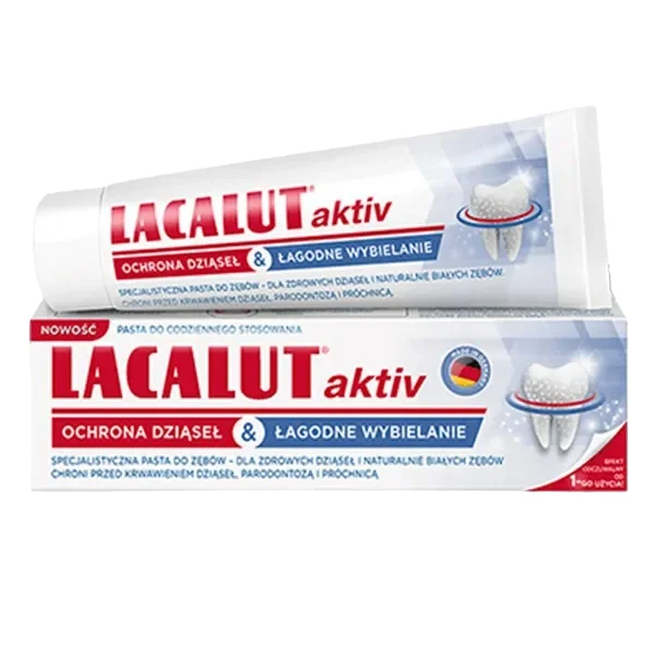 Lacalut Aktiv Ochrona Dziąseł i Łagodne Wybielanie, pasta do zębów, 75 ml