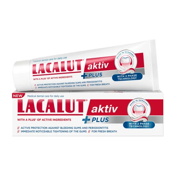 Lacalut Aktiv Plus, pasta do zębów, 75 ml