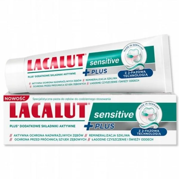 Lacalut Sensitive Plus Pasta do zębów wrażliwych, 75 ml