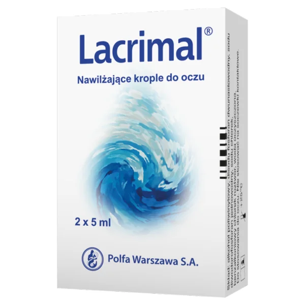 Lacrimal, nawilżające krople do oczu, 2 x 5 ml