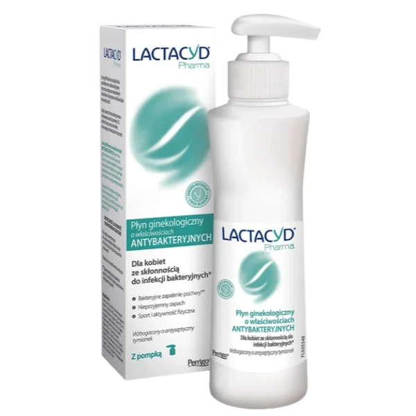 Lactacyd Pharma, płyn do higieny intymnej o właściwościach antybakteryjnych, 250 ml