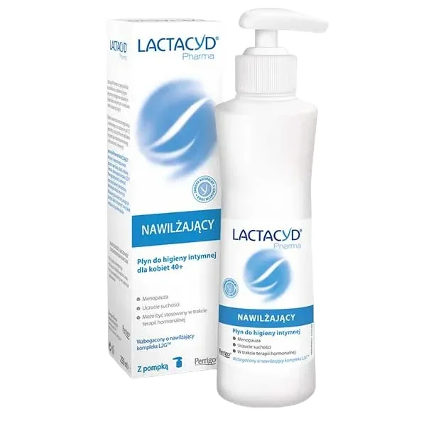 Lactacyd Pharma, nawilżający płyn do higieny intymnej dla kobiet 40+, 250 ml