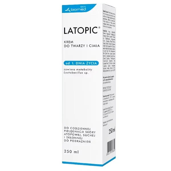 Latopic, krem do twarzy i ciała, skóra atopowa, sucha, 250 ml