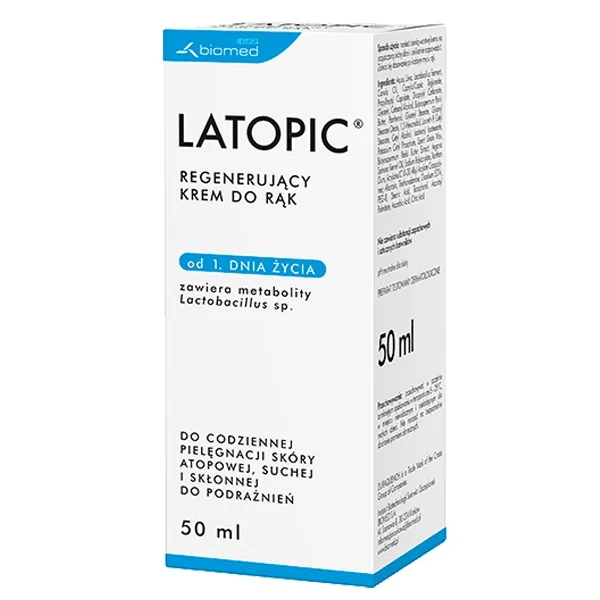 Latopic, regenerujący krem do rąk od 1 dnia życia, skóra atopowa, 50 ml