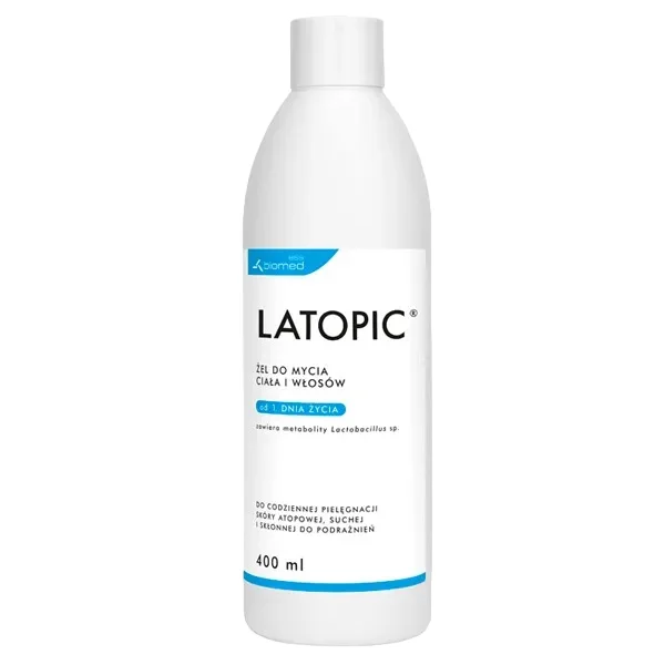 Latopic, żel do mycia ciała i włosów, od 1 dnia życia, 400 ml