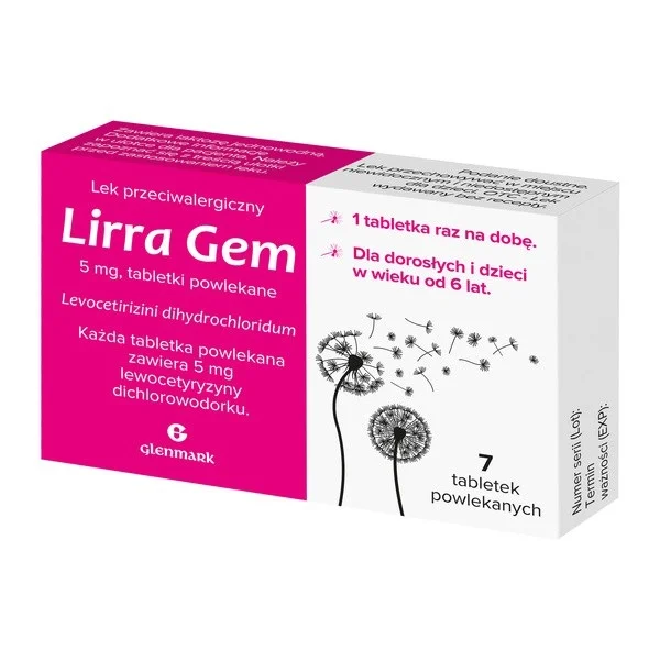 Lirra Gem 5 mg, 7 tabletek powlekanych