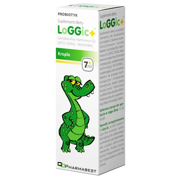 Pharmabest LoGGic+, krople doustne, od urodzenia, 7 ml