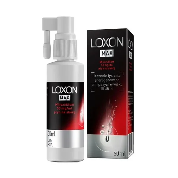 Loxon Max 50 mg/ml, płyn na skórę, 60 ml