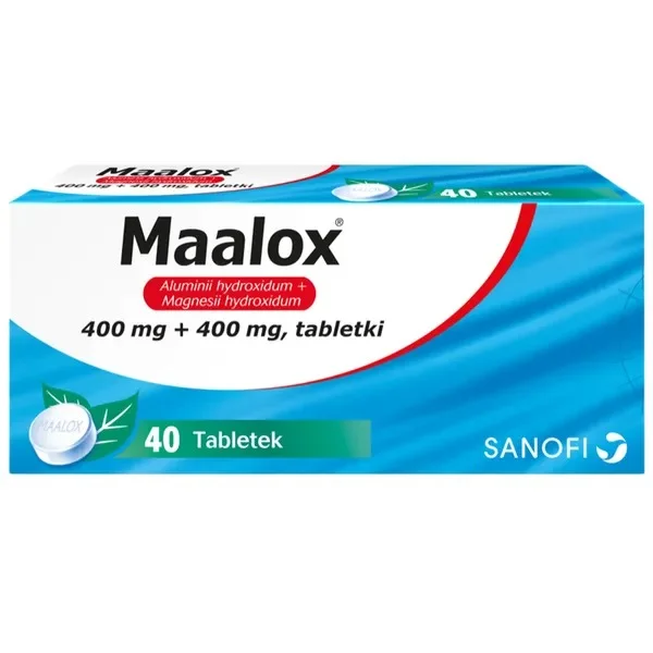 Maalox 400 mg + 400 mg, 40 tabletek