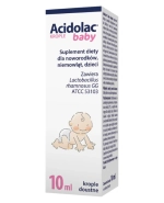 Acidolac Baby, krople doustne dla noworodków, niemowląt i dzieci, 10 ml