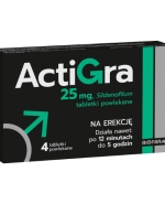 Actigra 25 mg, 4 tabletki powlekane