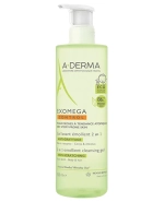 A-Derma Exomega Control 2w1, żel emolient do mycia ciała, twarzy, włosów, od urodzenia, 500 ml