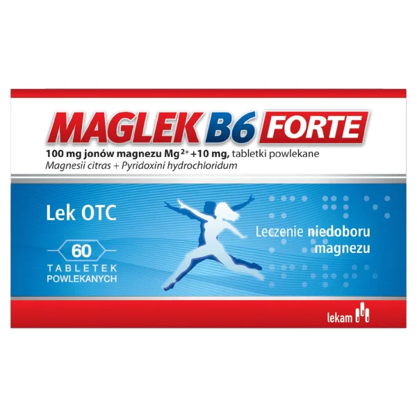 Maglek B6 Forte 100 mg+10 mg, 60 tabletek